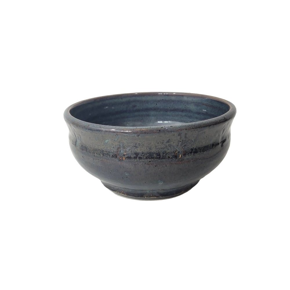Blue Glazed Studio Pottery Bowl